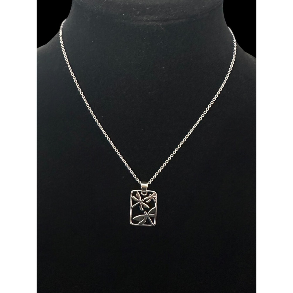 Unbranded Dragonfly Pendant Necklace Women OS Silver‎ 925 Sterling